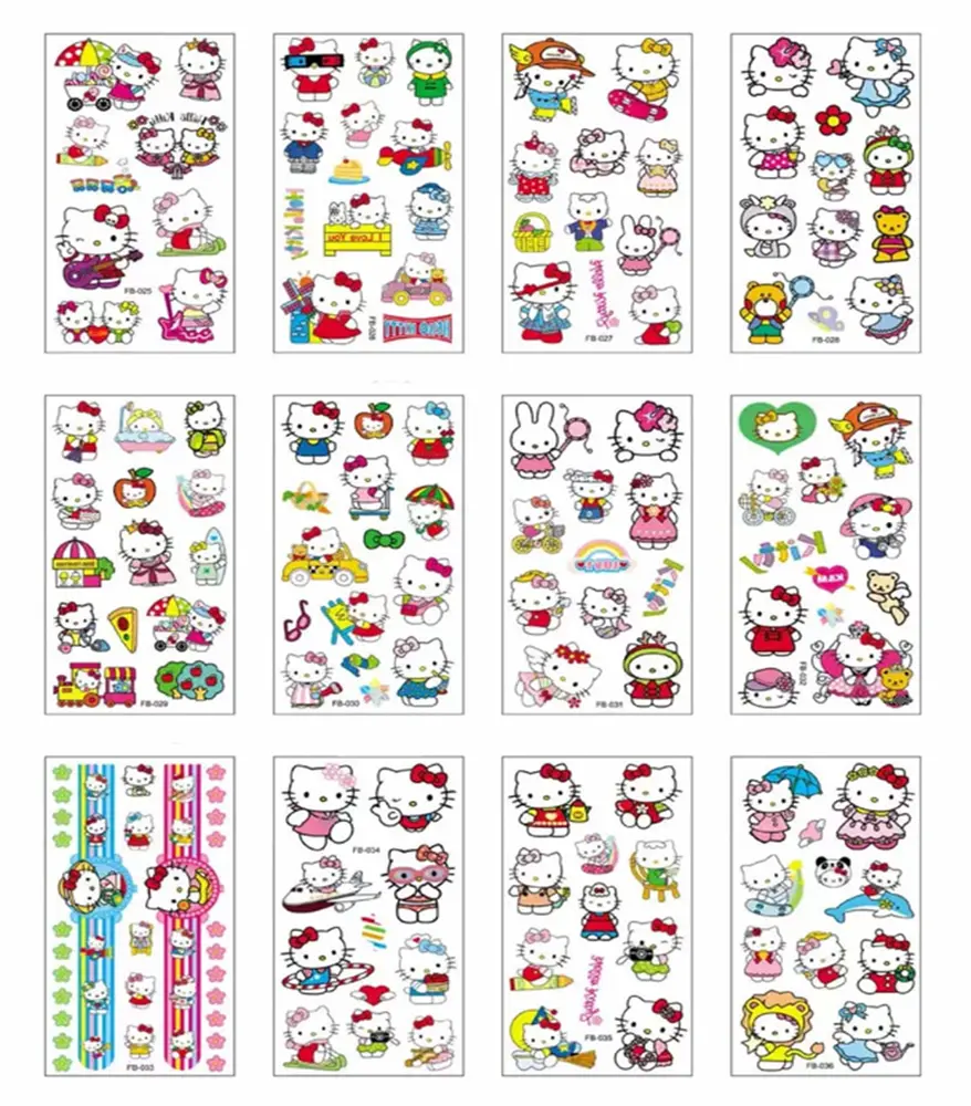 Dětské dočasné tetování - HELLO KITTY 3