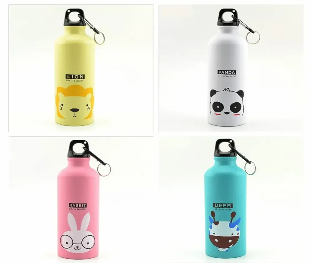 Outdoorová hliníková láhev s karabinou - JELEN - 500 ml