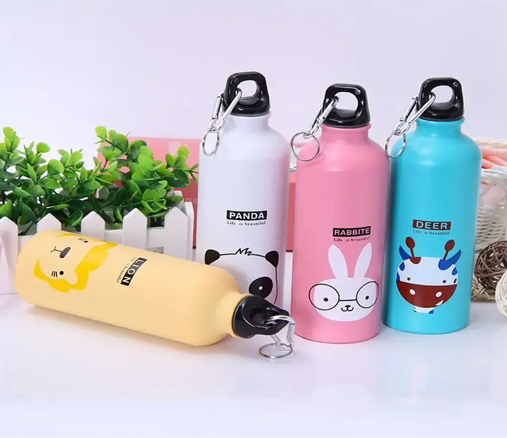 Outdoorová hliníková láhev s karabinou - JELEN - 500 ml