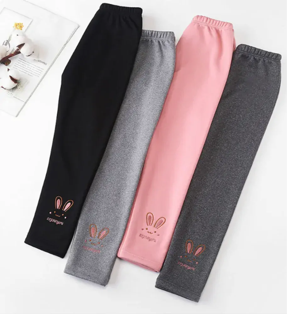 Zateplené termo legíny - ČERNÉ - KRÁLÍČEK (4 roky)