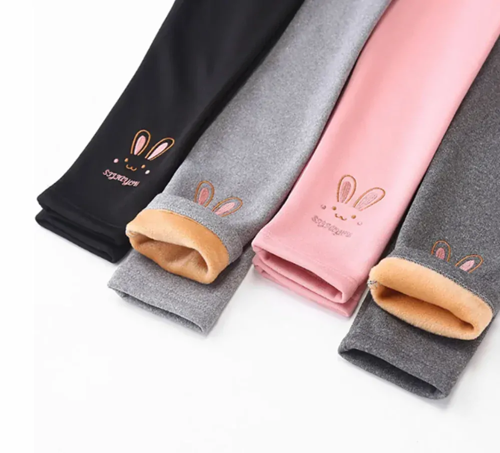 Zateplené termo legíny - SVĚTLE ŠEDÉ - KRÁLÍČEK (2-3 roky)