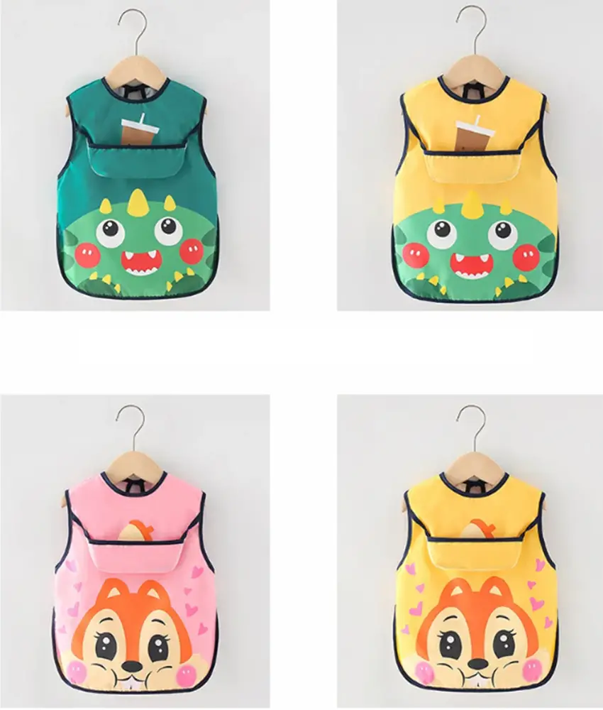 Bryndáček bez rukávů s kapsičkou - VEVERKA - růžový 