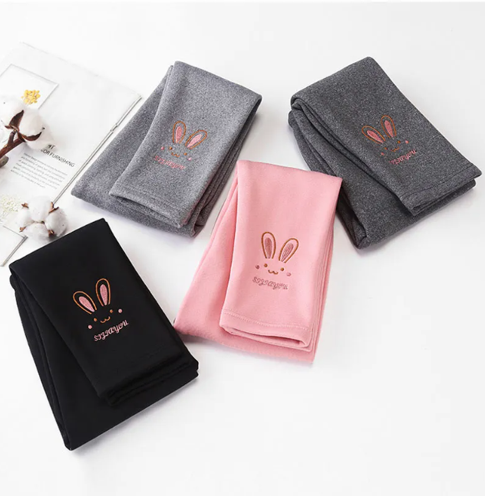 Zateplené termo legíny - TMAVĚ ŠEDÉ - KRÁLÍČEK (5 let)