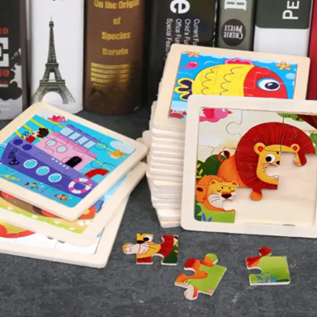 Dřevěné puzzle pro nejmenší (S) - VELRYBA