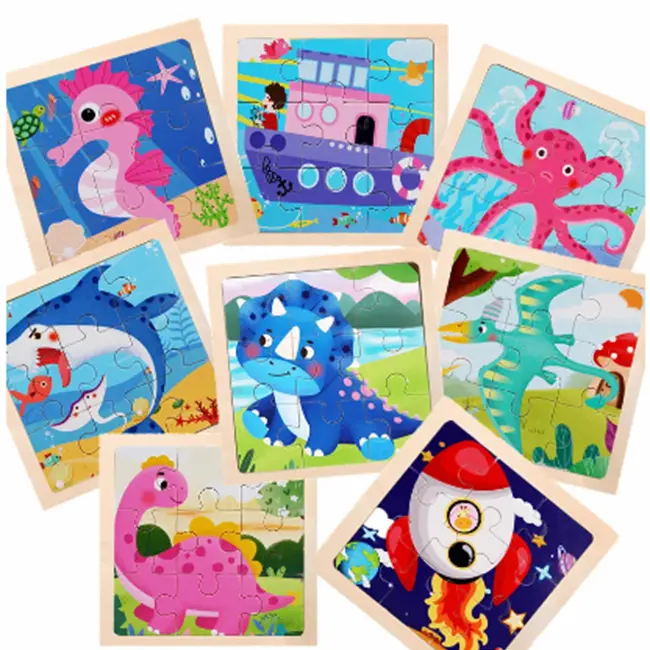 Dřevěné puzzle pro nejmenší (S) - VELRYBA