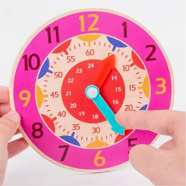 Dřevěné výukové hodiny - MODRÉ