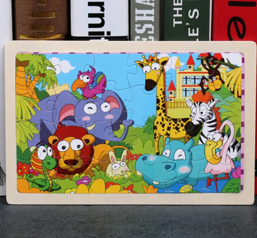 Dřevěné puzzle pro nejmenší (L-24ks) - ZVÍŘÁTKA 1