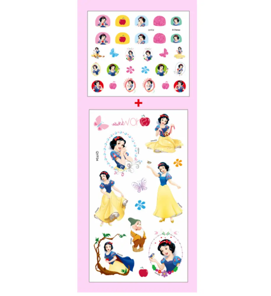 Set nálepek na nehty a tetování - DISNEY PRINCEZNY 1