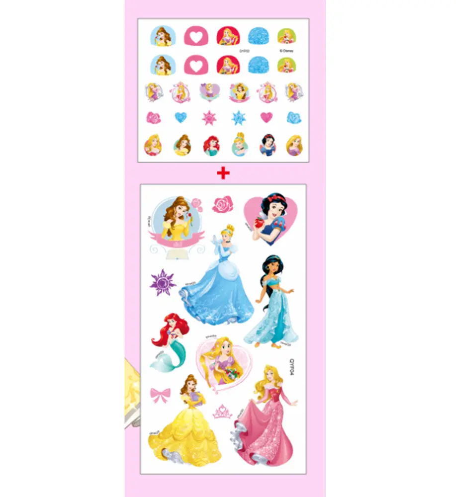 Set nálepek na nehty a tetování - DISNEY PRINCEZNY 4