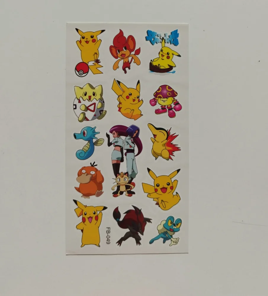 Dětské dočasné tetování - POKÉMON (2) - PIKACHU 4