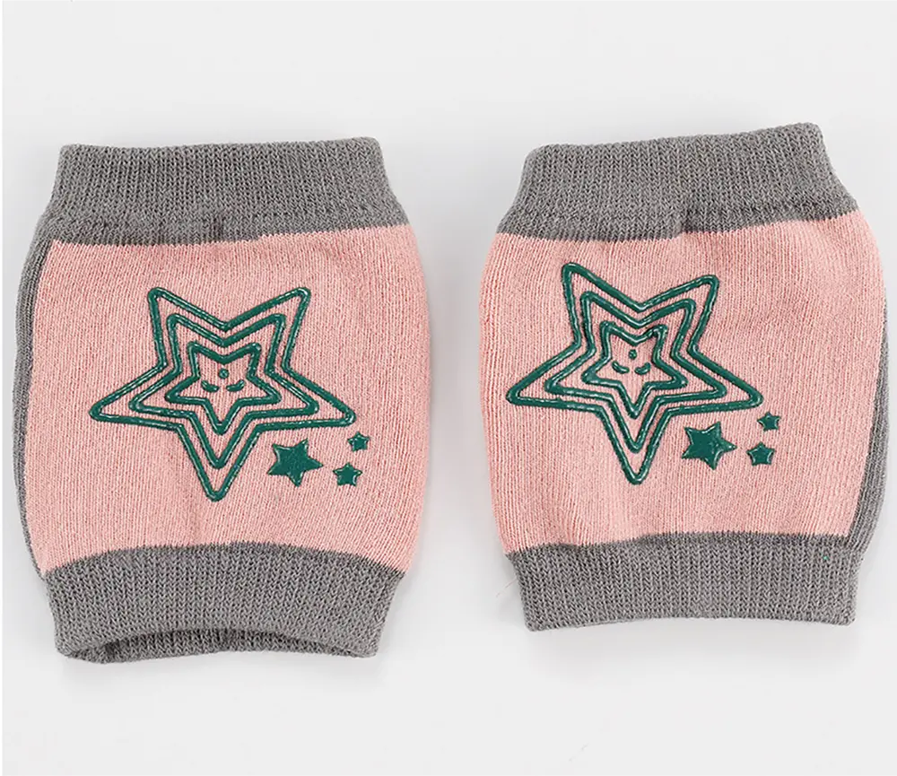 Protiskluzové návleky na kolena - HVĚZDIČKY - Starorůžové