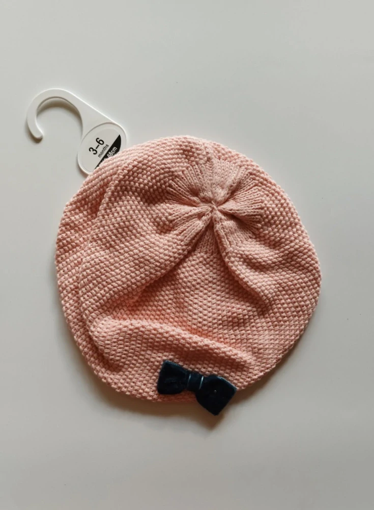 Bavlněná čepice pro miminko - (3-6 m)
