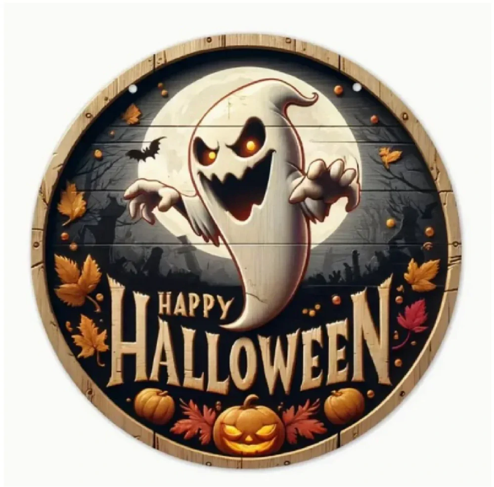 Dekorace na dveře - HALLOWEEN - Duch