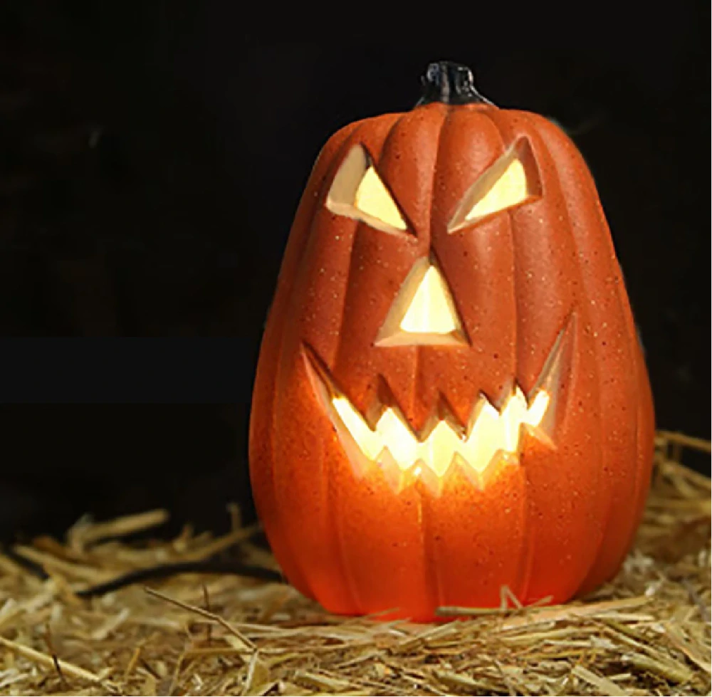 LED lampa na HALLOWEEN - DÝNĚ - Oranžová