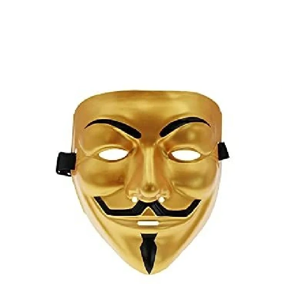 Maska na Halloween - VENDETTA Guy Fawkes - ZLATÁ