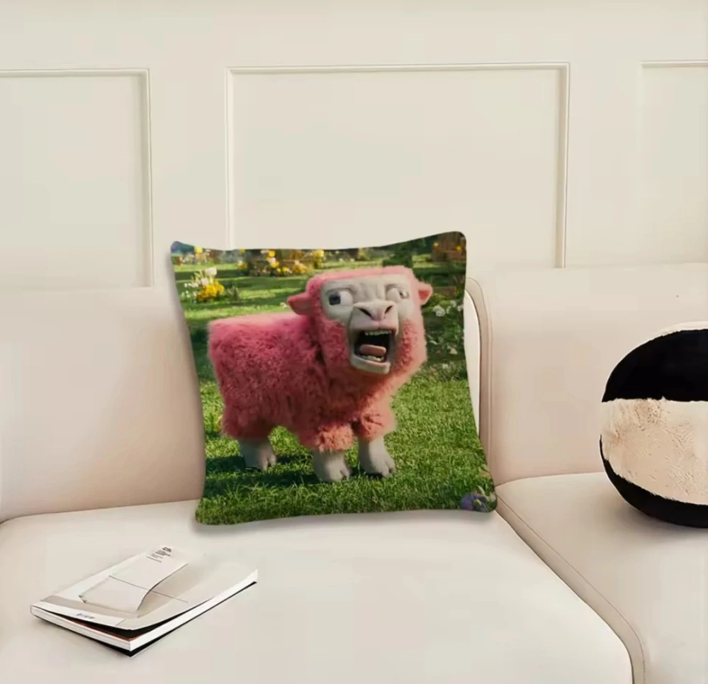 Povlak na polštář - MINECRAFT FILM - RŮŽOVÁ OVCE - 30 cm
