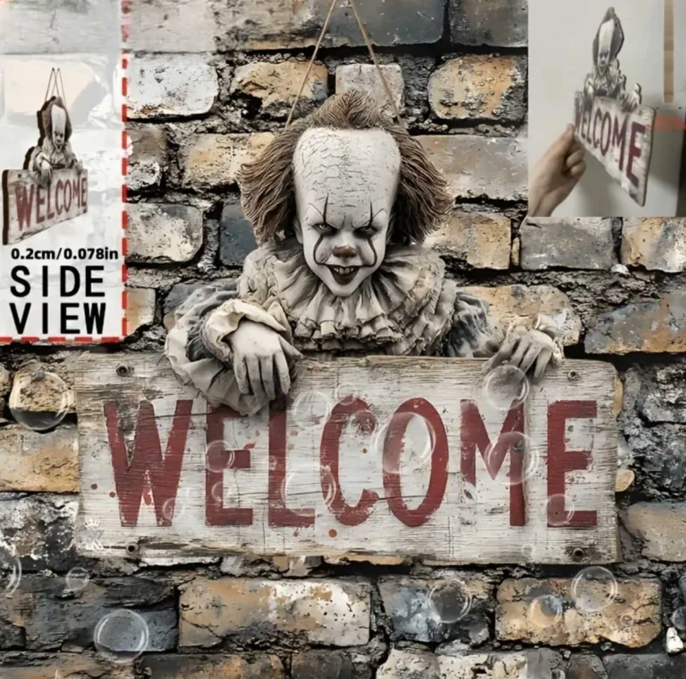 Dekorace na dveře - HALLOWEEN - PENNYWISE