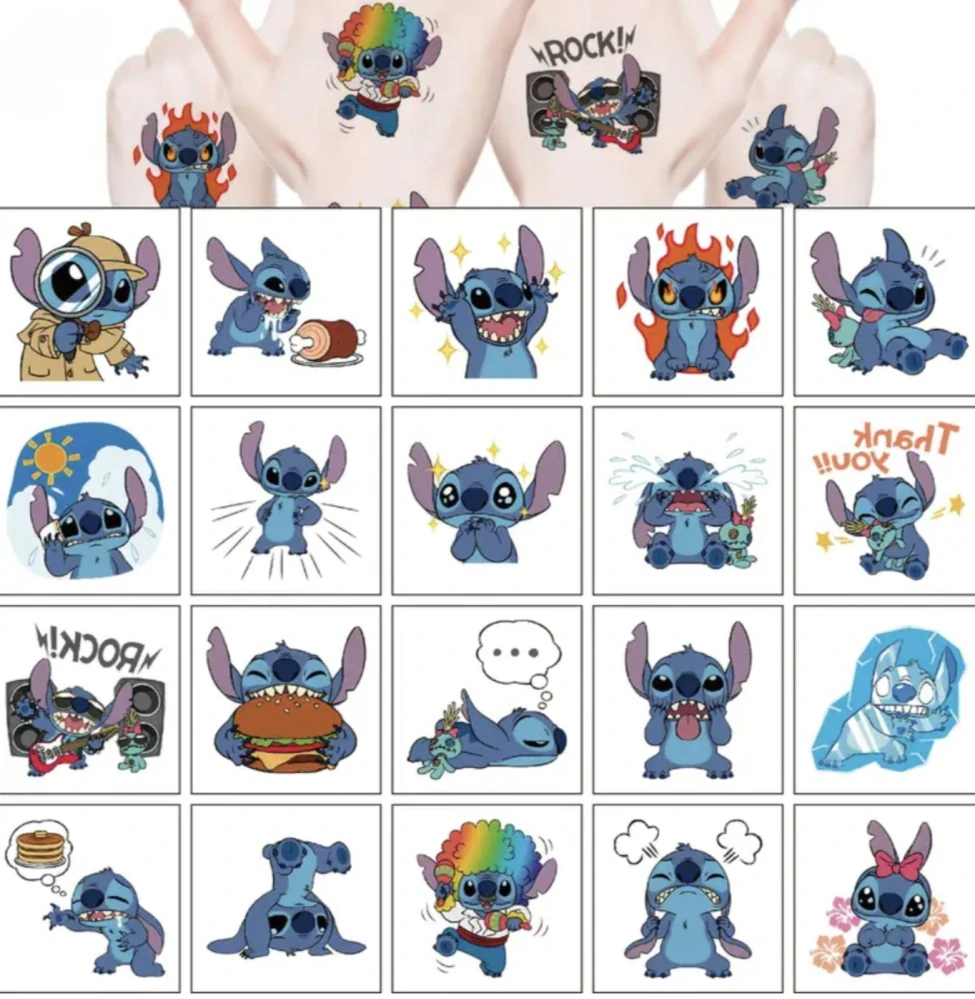 Dětské dočasné tetování - 20 ks - LILO & STITCH (C)