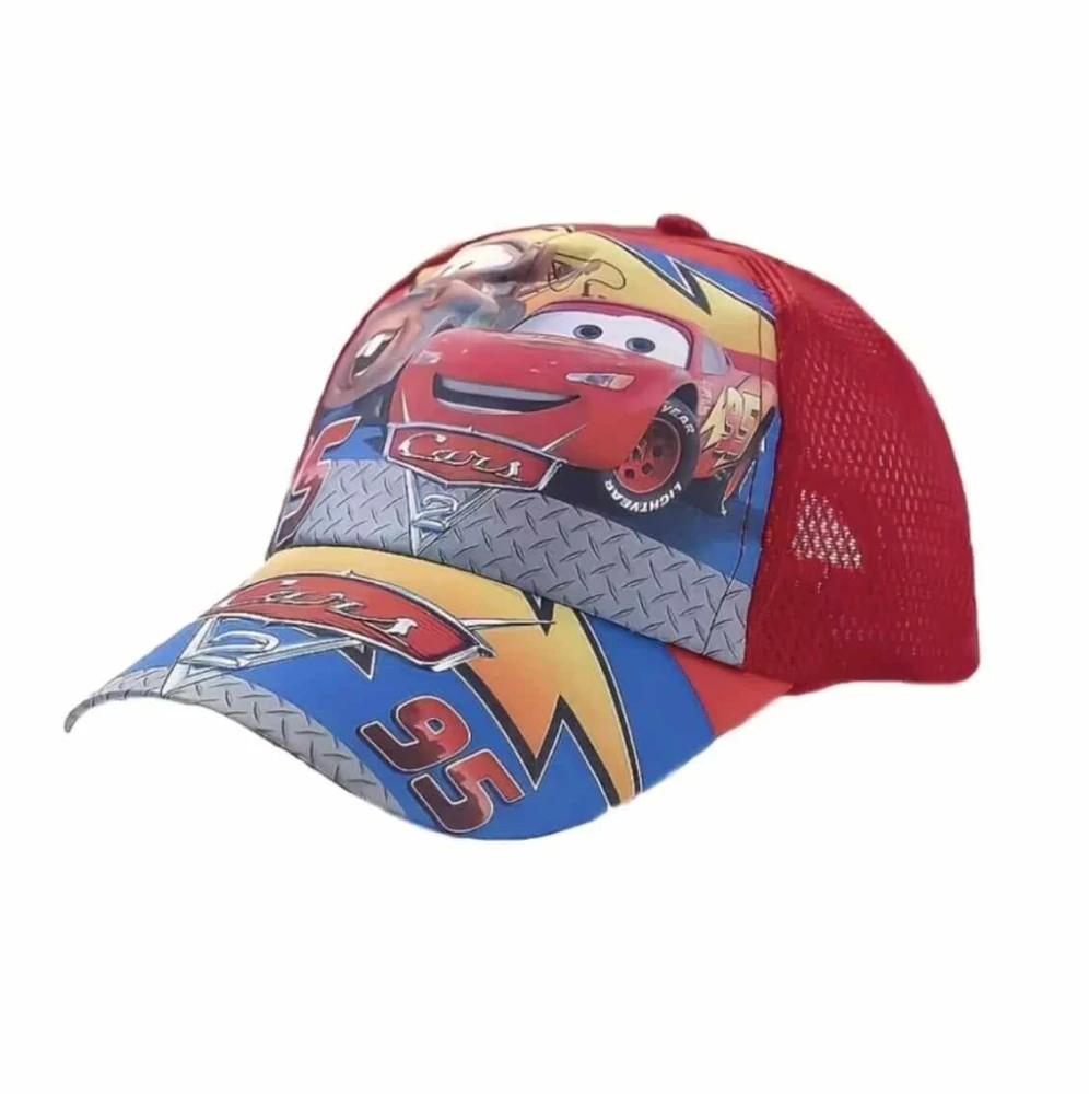 Dětská kšiltovka – Cars 2: World Grand Prix - ČERVENÁ SE SÍŤOVINOU (3-7 let)