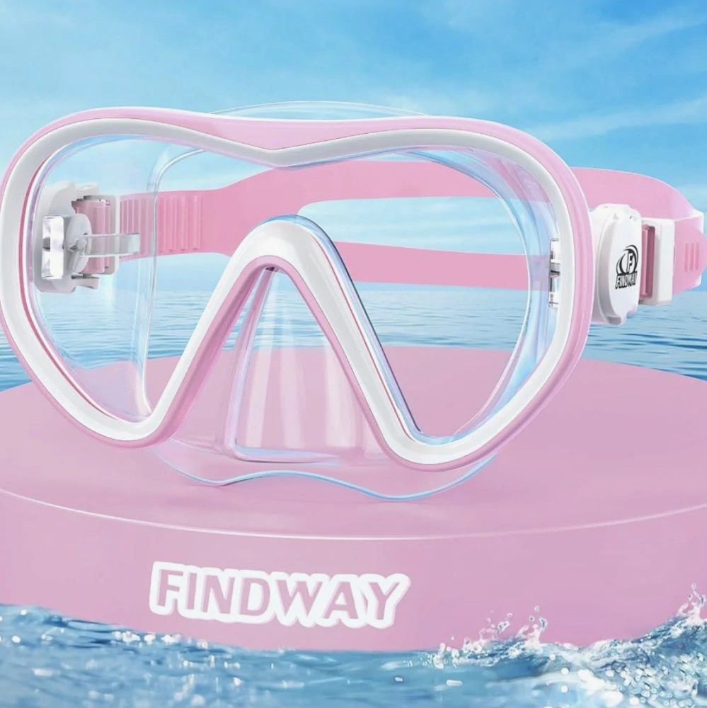 Dětské potápěčské brýle Findway JM2025 - RŮŽOVÉ (4–16 let)