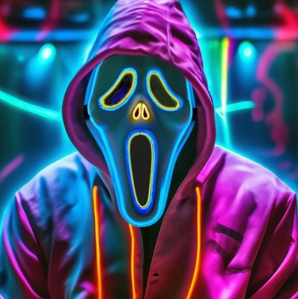 Halloweenská svítící LED maska – Vřískot / Ghostface