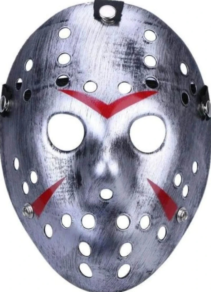 Hororová maska – Pátek 13. / Friday the 13th – Hokejová rekvizitní maska Jason (stříbrná)