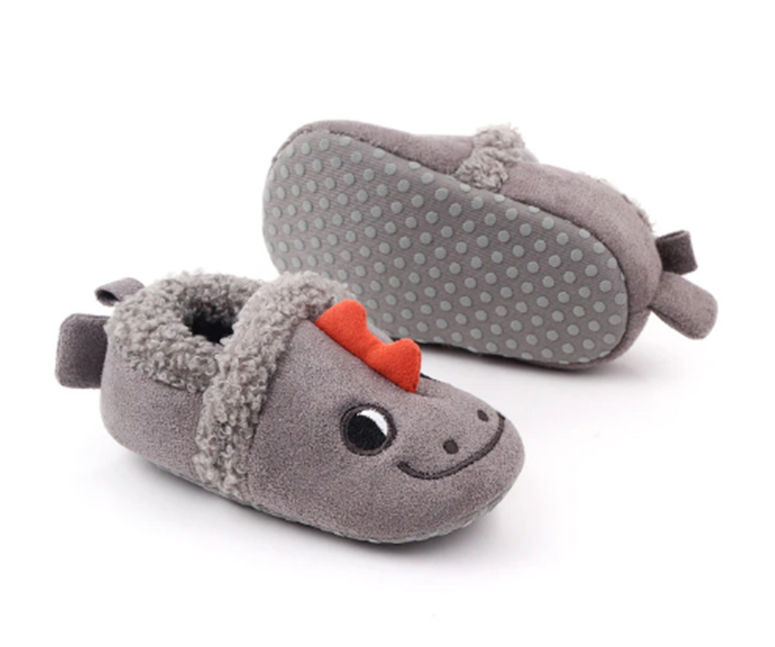 Teplé capáčky - DINOSAURUS - ŠEDÉ (0-6m)
