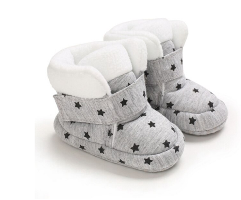 Zateplené kotníčkové capáčky - HVĚZDIČKY (6-12m)