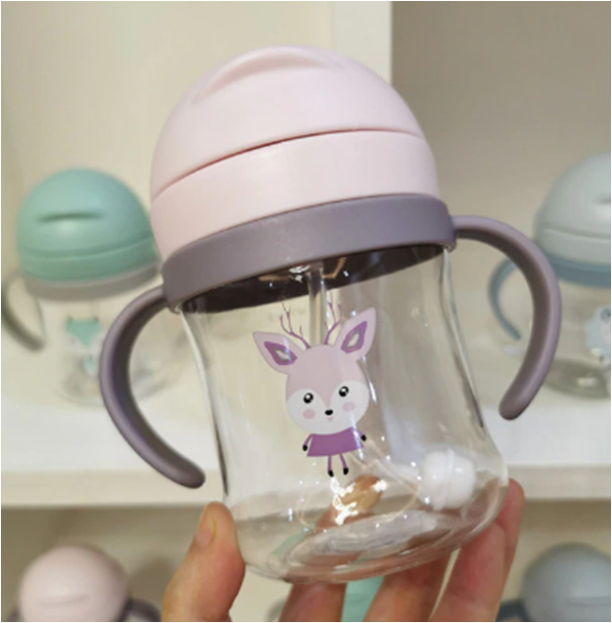 Nevylévací hrníček s brčkem 360° - SOBÍK - 250 ml