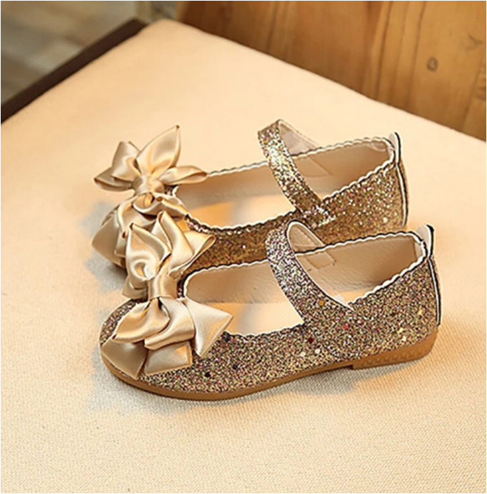 Třpytivé balerínky - MAŠLIČKY - ZLATÉ (24-36m)