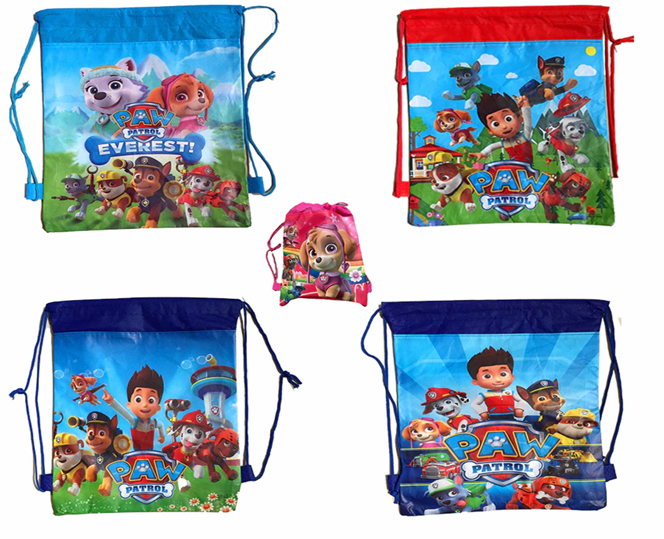 Sáček na přezůvky - TLAPKOVÁ PATROLA - modrý 1