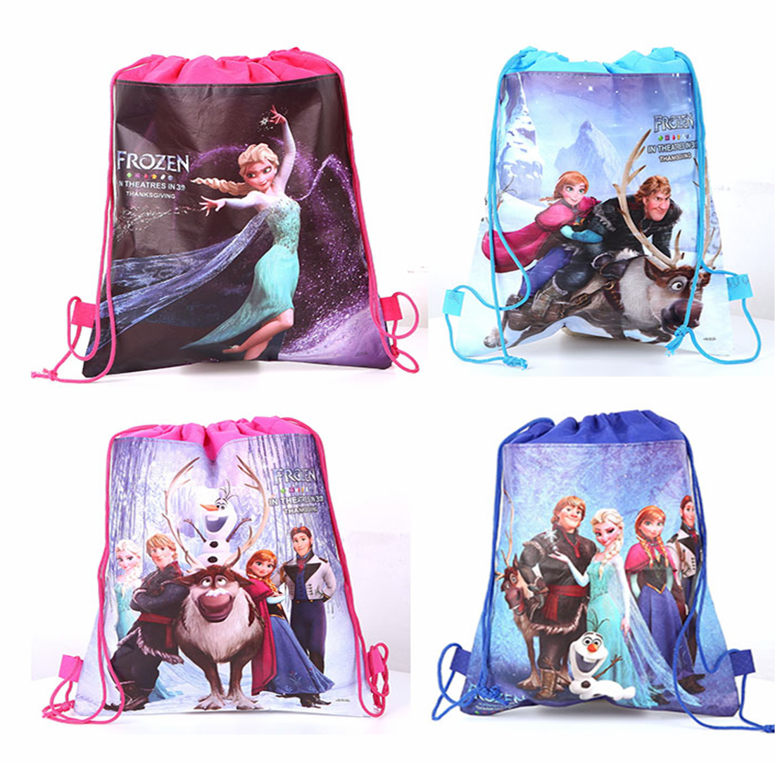 Sáček na přezůvky - LEDOVÉ KRÁLOVSTVÍ - modrý 2