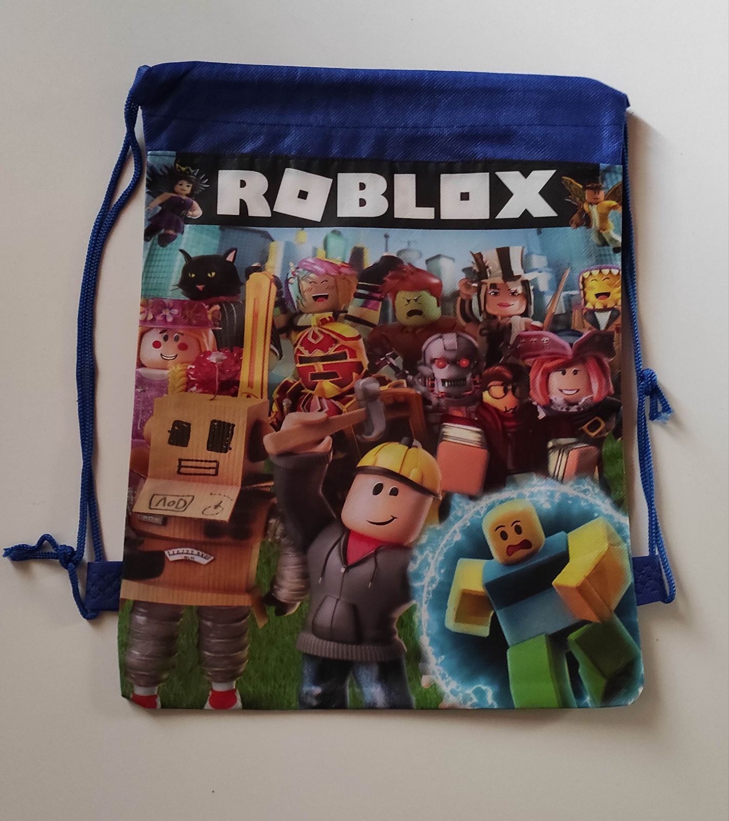 Sáček na přezůvky - ROBLOX - modrý 2