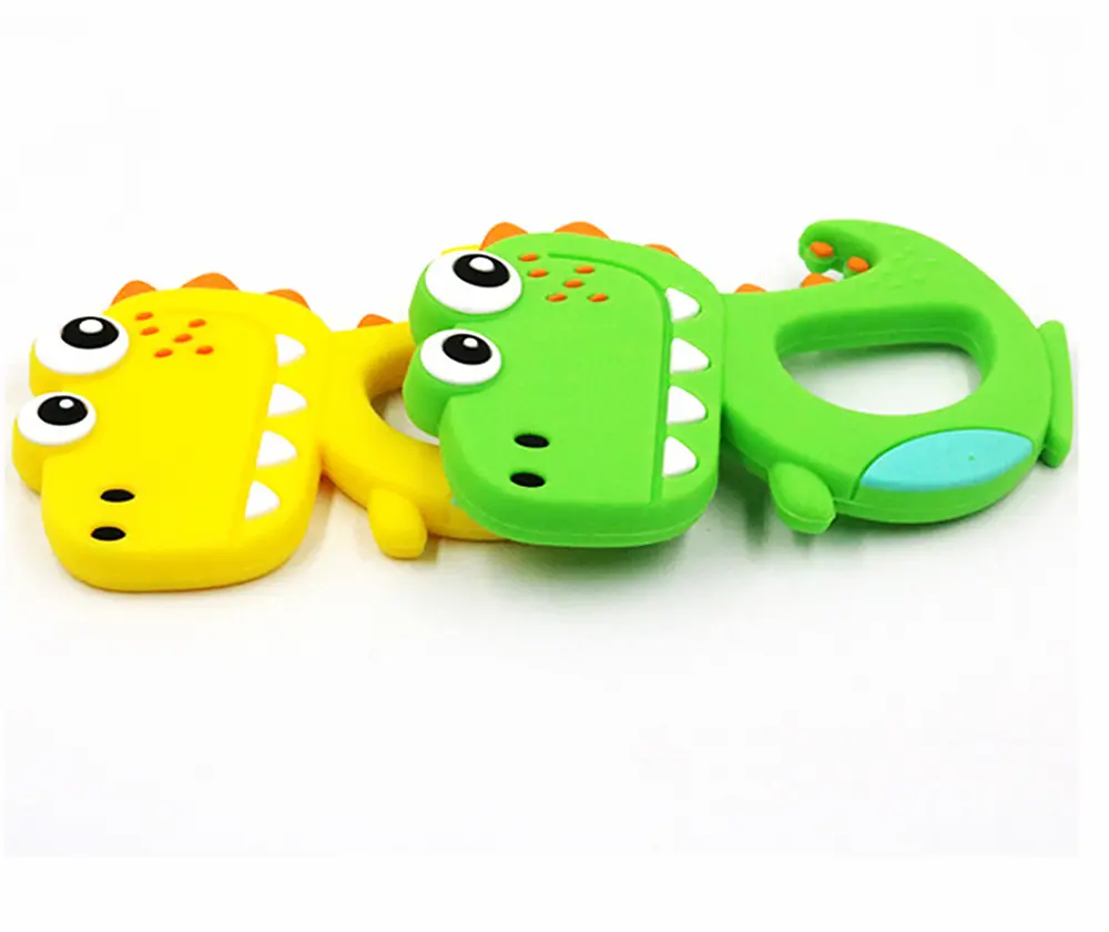 Silikonové kousátko - DRÁČEK - ŽLUTÉ