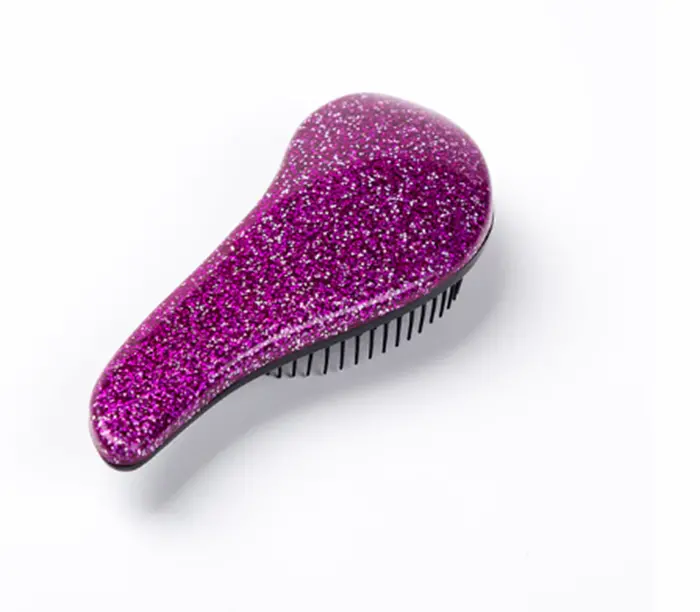 Set (kartáč na vlasy + čistič kartáčů) - TMAVĚ FIALOVÝ