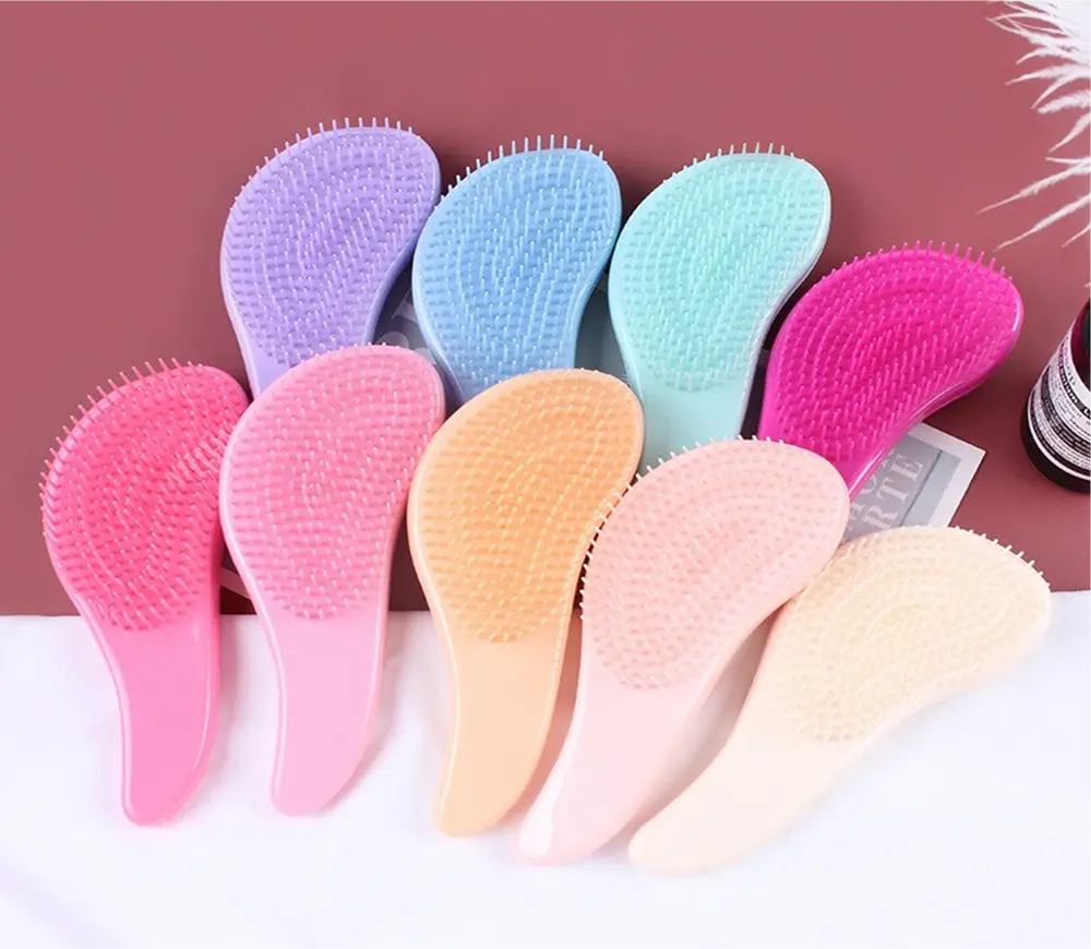 Set (kartáč na vlasy + čistič kartáčů) - SVĚTLE MODRÝ 2