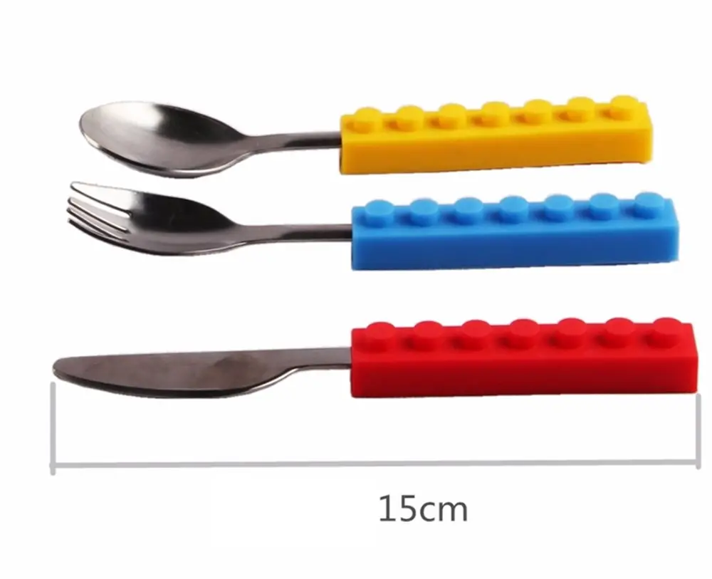 Dětský silikonový příbor - LEGO