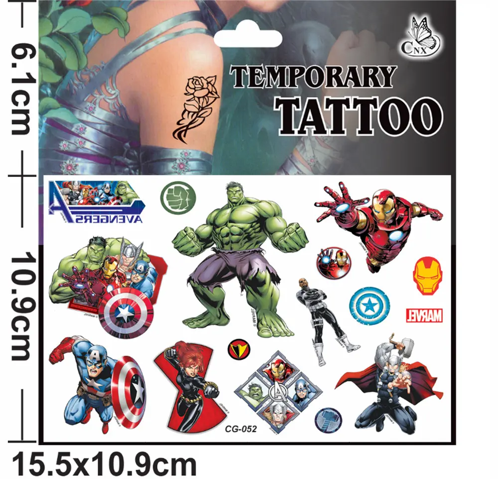 Dětské dočasné tetování - THE AVENGERS 2