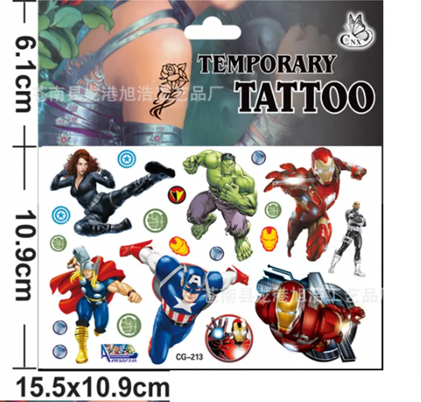 Dětské dočasné tetování - THE AVENGERS 7