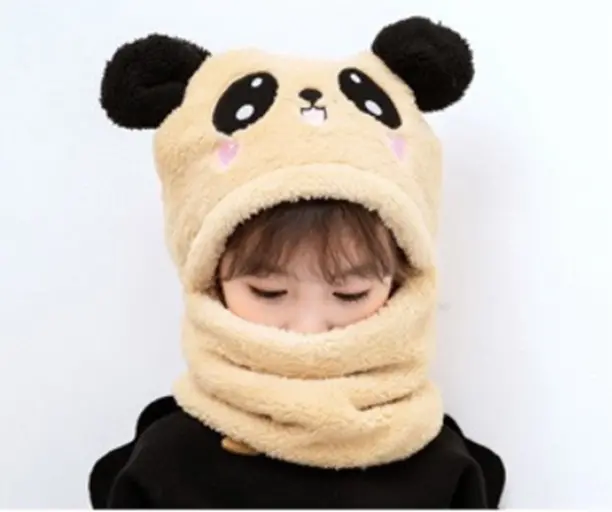 Plyšová zimní kukla - PANDA - SVĚTLE HNĚDÁ