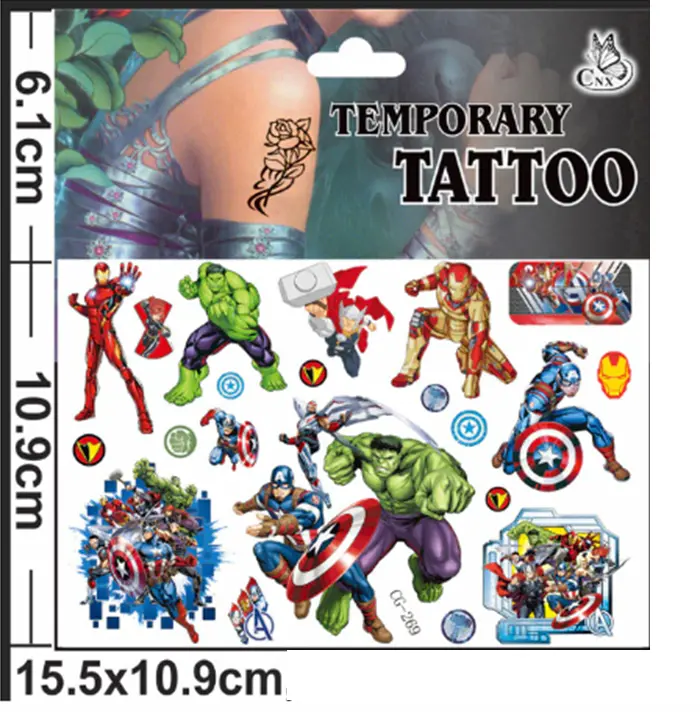 Dětské dočasné tetování - THE AVENGERS 11