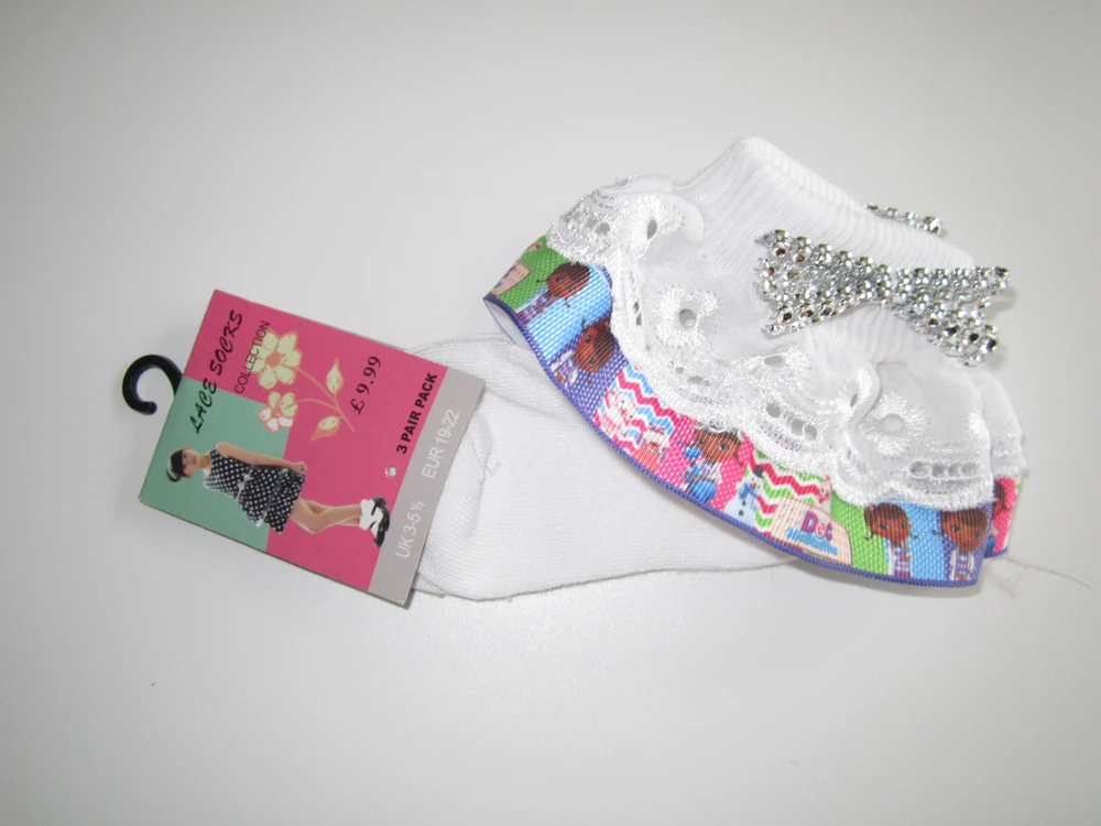 Krajkové ponožky - DOKTORKA PLYŠÁKOVÁ - 1KS