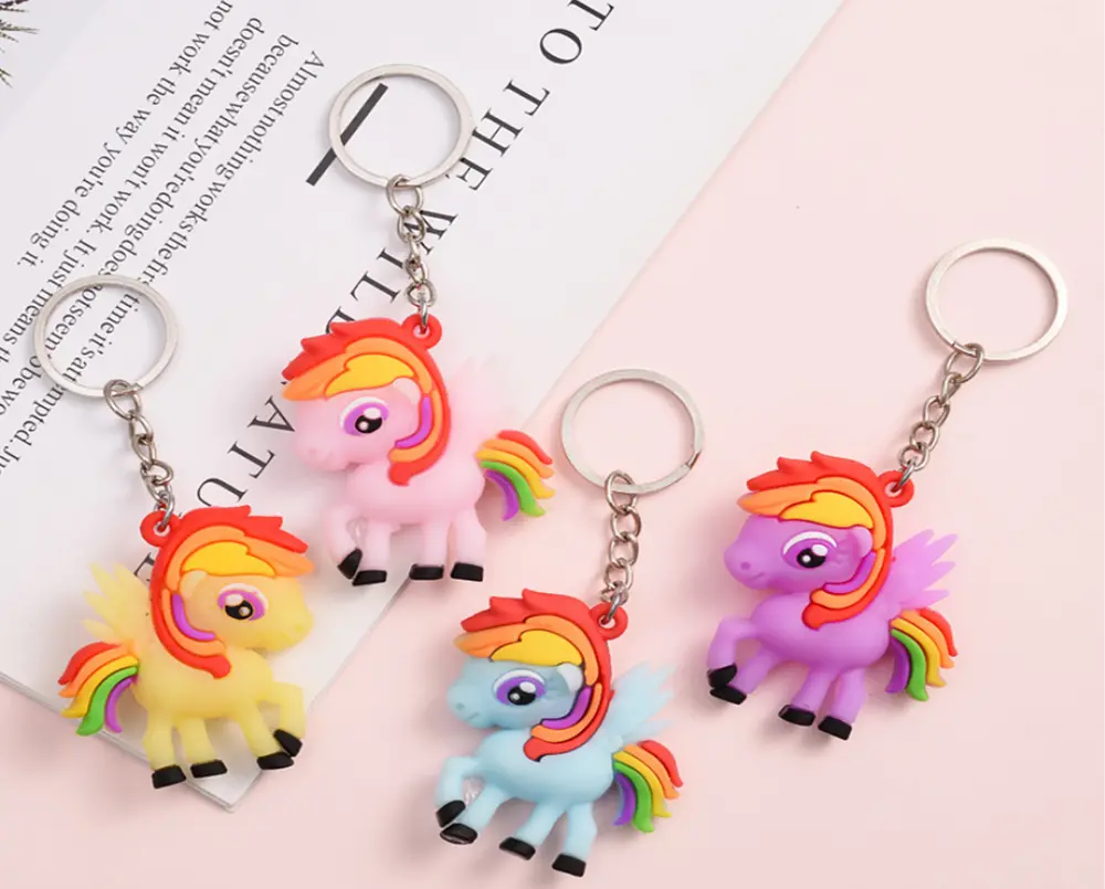 Přívěsek na klíče - JEDNOROŽEC/PONÍK (5) - RŮŽOVÝ