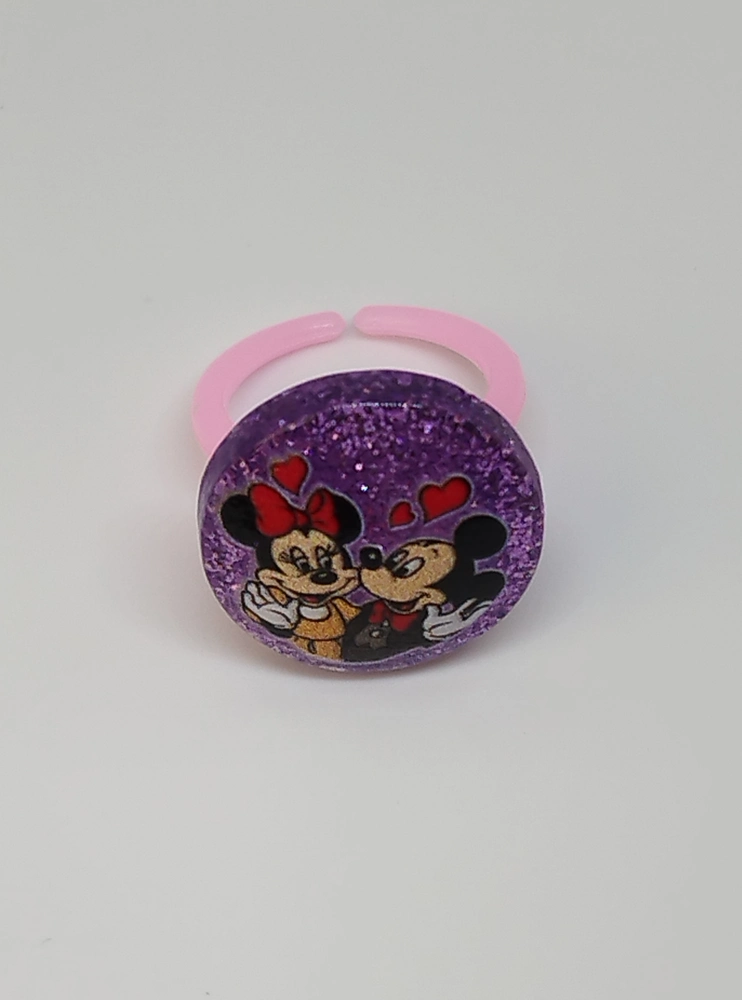 Prstýnek - MICKEY MOUSE - MICKEY A MINNIE - fialový