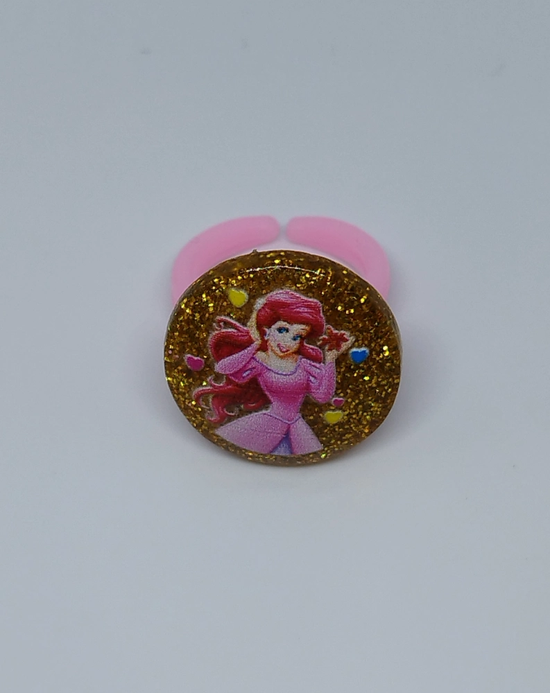 Prstýnek - DISNEY PRINCEZNY - ARIEL - zlatý