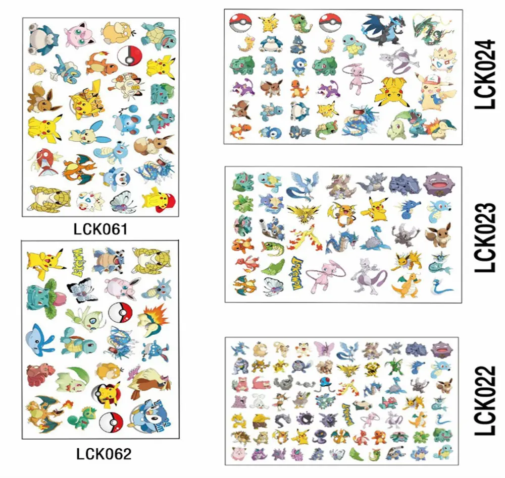 Dětské dočasné tetování - POKÉMON (3) - PIKACHU 2