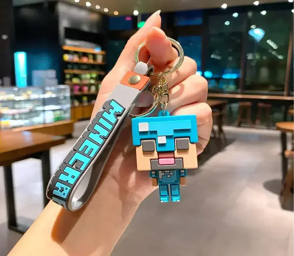 Přívěsek na klíče - MINECRAFT - MODRÝ