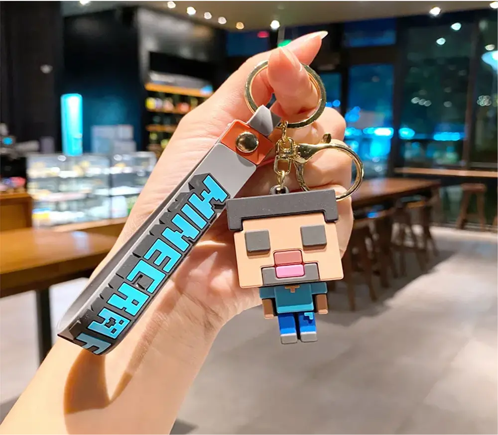 Přívěsek na klíče - MINECRAFT - ČERNÝ