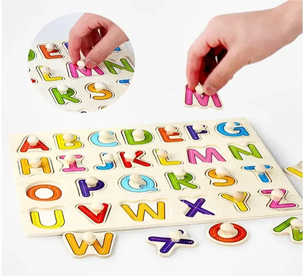 Dřevěná vkládačka - PÍSMENKA - (L)