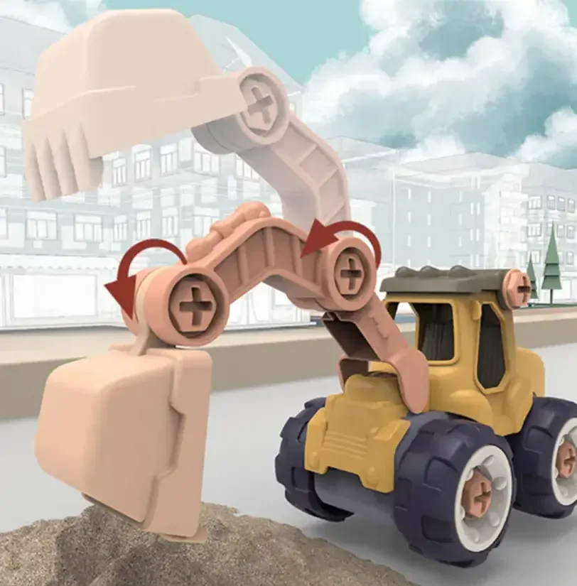 Autíčko malý konstruktér - BAGR - oranžové